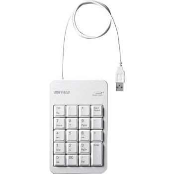【中古】バッファロー 有線テンキーボード Tabキー ホワイト 4,784円