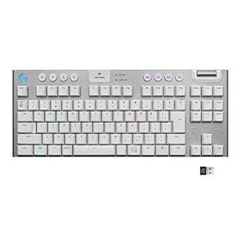 【中古】【39shop】Logicool★G PRO ゲーミングキーボード G913-TKL-TCWH テンキーレス タクタイル 茶軸 TKL 薄型 22mm 確かな打鍵感 GLスイッチ 無線 ゲーミング キ(非常に良い)｜アトリエ絵利奈