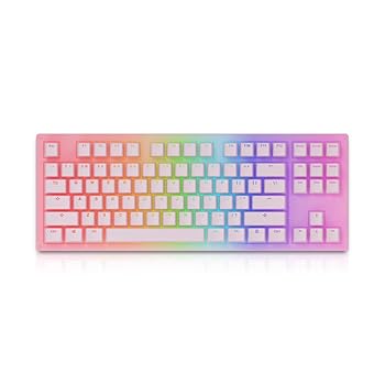 【中古】EPOMAKER Sakura 87手当たり RGB 有線力学的鍵盤 アクリル樹脂半澄み切った容れもの PBTプリンキーキャップ 力くらべ/Mac/Win用 ガテロンオレンジスイッ