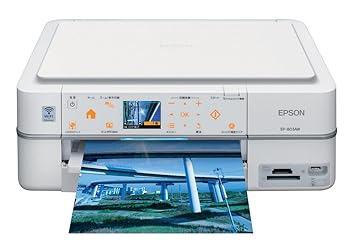 【中古】旧ひな型 エプソン Colorio インクジェット組み合わせる機 EP-803AW 有線・無線電話ローカルエリアネットワーク標準尺度積み上げる カンタンLEDナビ積み上げる 向こう正面二段給紙テープ 6色染め料インキ ホ