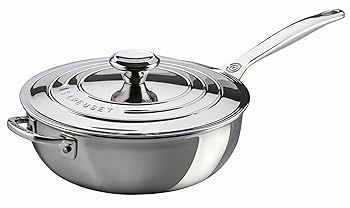 【中古】Le Creuset 3層 ステンレススチール ソーシエパン 3.5クォート
