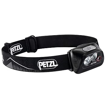 【中古】Petzlペツル 雨合羽役立つこと付 前照燈 LEDともし火 アクティック E099FA00 黒いこと
