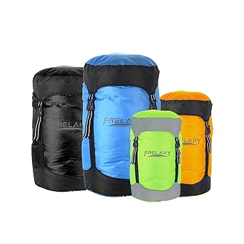 【中古】Frelaxy 締め付けるサック 40%以上納める能力のある! 11L/18L/30L/45L 締め付ける原材料サック 雨合羽\u0026超軽さ寝袋原材料サック - 難民キャンプ、旅する、うしろ側荷拵え
