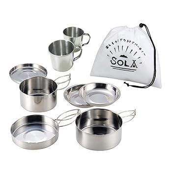 【中古】【39shop】キャンプ★クッカーセット キャンプ調理器具チタン調理セットキャンプポットカップのためのキャンプポットカップのためのカップはピクニック キャ(非常に良い)|アトリエ絵利奈