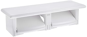 【中古】TOTO 二連紙巻きタバコ器 棚瀬戸もの 脂製 白いこと YH64SR#NW1