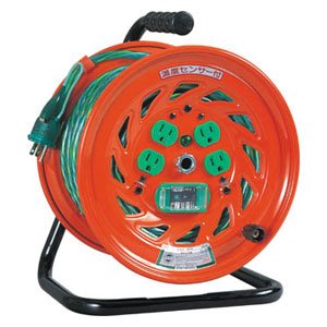 【中古】【39shop】日動工業★電工ドラム 100V アースチェック 温度センサー付 漏電保護専用ブレーカー付 30m GNF-EB34(非常に良い)｜アトリエ絵利奈