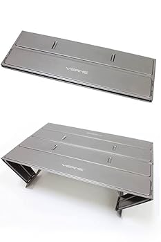 【中古】VERNE ベルン トレッキングパッド チタニウムグレー アウトドア アルミ ローテーブル コンパクト