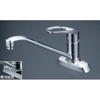 【中古】KVK 流し台用シングル生き肝式雑ぜ合わせる水栓 冷ややかさ地用 KM5081ZT