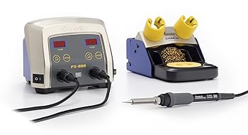 【中古】白光(HAKKO) 2界面デジタル気温抑えつけるはんだこて ステイション手合い 2極舞い降りる型繋ぎ FX889-81