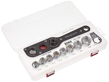 【中古】アネックス(ANEX) オフセットアダプター19 対辺19MM ケース付 マルチセット AOA-19S2 【狭いところのネジやナット回しに】狭所作業 ナット回し