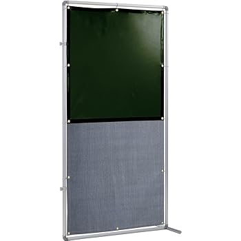 【中古】吉野 遮光火花兼用衝立(ダークグリーン×A種シート)1×2 接続型固定足 YS-12JF-DG-BW 火花用衝立