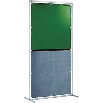 【中古】吉野 遮光火花兼用衝立(グリーン×A種シート)1×2 単体固定足 YS-12SF-G-BW 火花用衝立