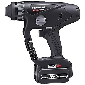 【中古】パナソニック 充電マルチハンマードリル 18V 5.0AH電池パック×2個/充電器/ケース/集塵カップ付 デュアル (14.4V/18V) ドライバー機能搭載 IP56