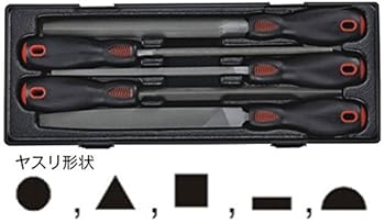 【中古】JTC 5PCS ヤスリセット ハンドツール 工具箱 ロールキャビネット 引き出し用 工具セット ヤスリ 棒ヤスリ 丸ヤスリ JTCK8052