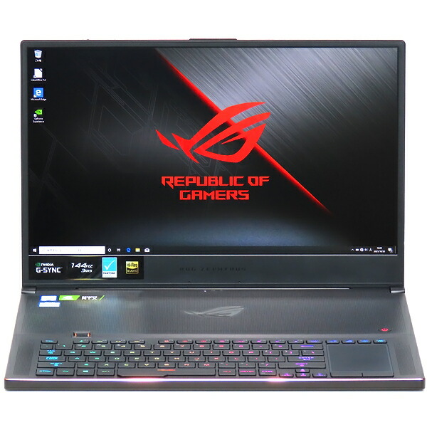 中古 美品 ゲーミングpc Asus Rog Zephyrus S Gx701gxr Core I7 9750h 6コア 第9世代 32gb Ssd 1tb Geforce Rtx2080 17インチ 144hz フルhd Windows10 Webカメラ 無線lan 英語キー Libreoffice 中古パソコン ノートパソコン ノートpc 本体 ゲームパソコン Eスポーツ