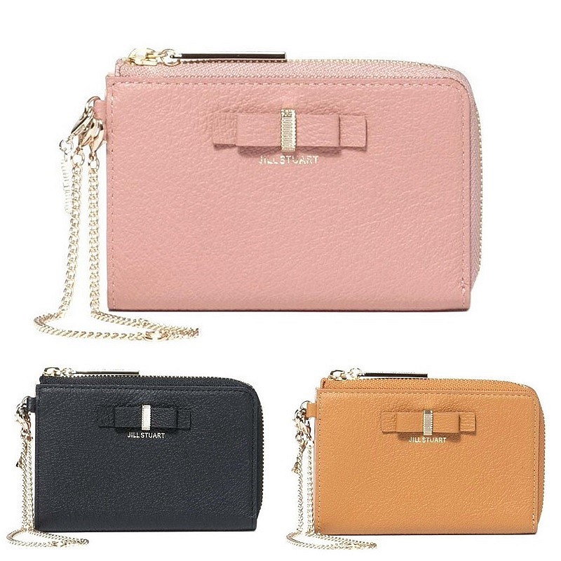 JILL STUART ジル スチュアート 財布 ミスティ マルチケース キーケース JSLW4CE1 本革 ブラック ピンク キャメル