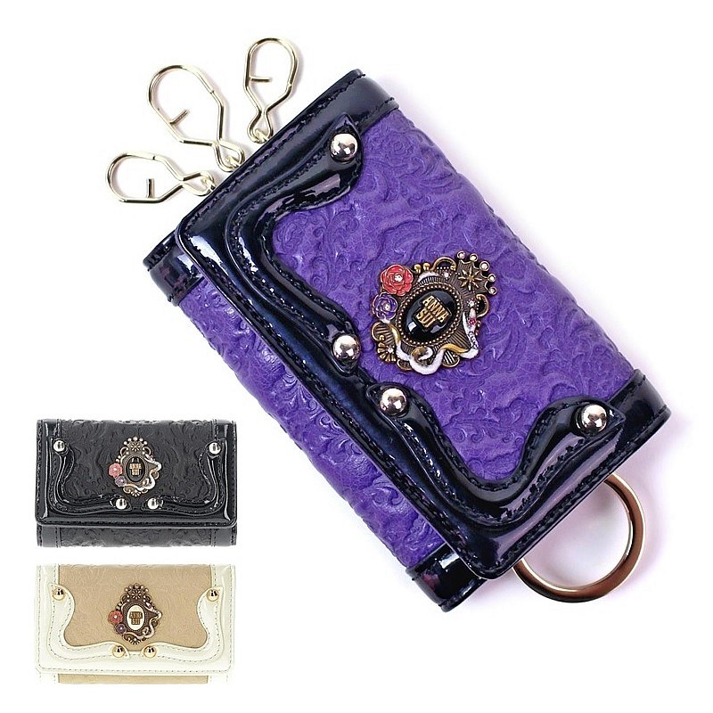 アナスイ 手当たり容れもの 独居室食パン 3連手当たり容れもの ANNA SUI 316114 パープル 黒いこと ゴールド