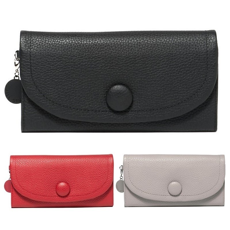 内鰓スチュアート 紙入れ レディース ルナティ ジッパー長紙入れ なめし革 JILLSTUART JSLW3DT1 黒いこと 赤いこと 薄墨色