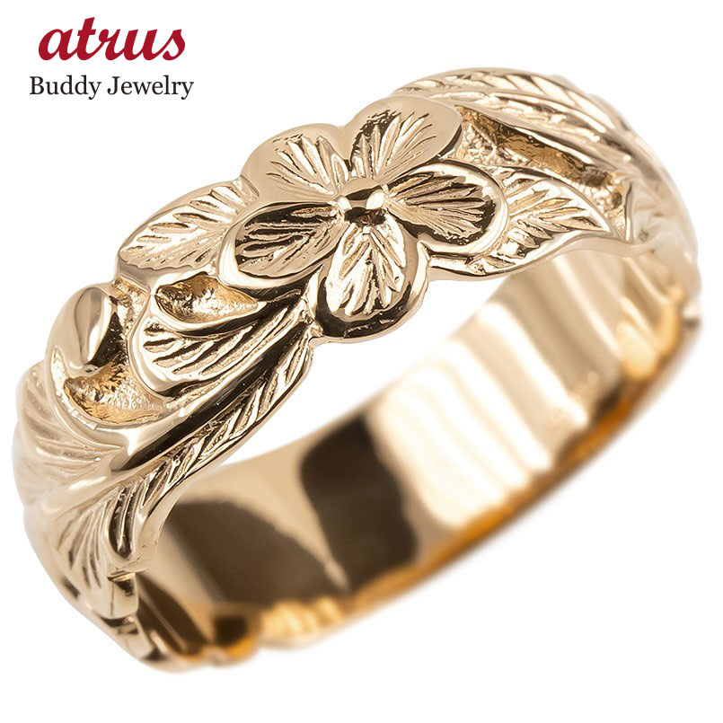 14Kイエローゴールドプルメリア リング ハワイアンジュエリー 楽天市場】18金 リング ゴールド レディース 指輪 シンプル ハワイアン