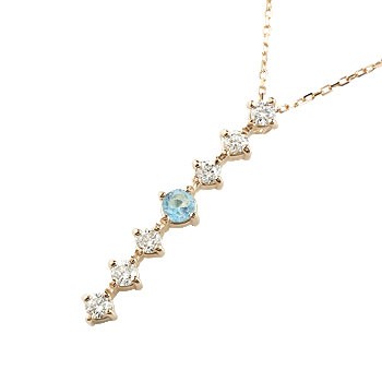 激安の18金 ネックレス ブルートパーズ ダイヤモンド ダイヤ7石 ペンダントピンクゴールドk18 アンティーク風 チェーン 人気 11月誕生石 宝石 送料無料 の トップ LGBTQ ユニセックス 男女兼用 18k ジュエリー工房アトラス