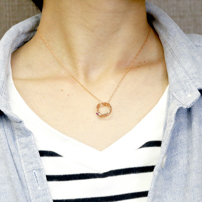 10 オフ 首輪 ハワイアン宝飾品 ネックレス ルビー インフィールド 乳飲み子指輪 淡紅色ゴールドk18 連鎖店 ネックレス レディース 18黄白 手みやげ フェアセックス 送料無料 2friendshotel Com