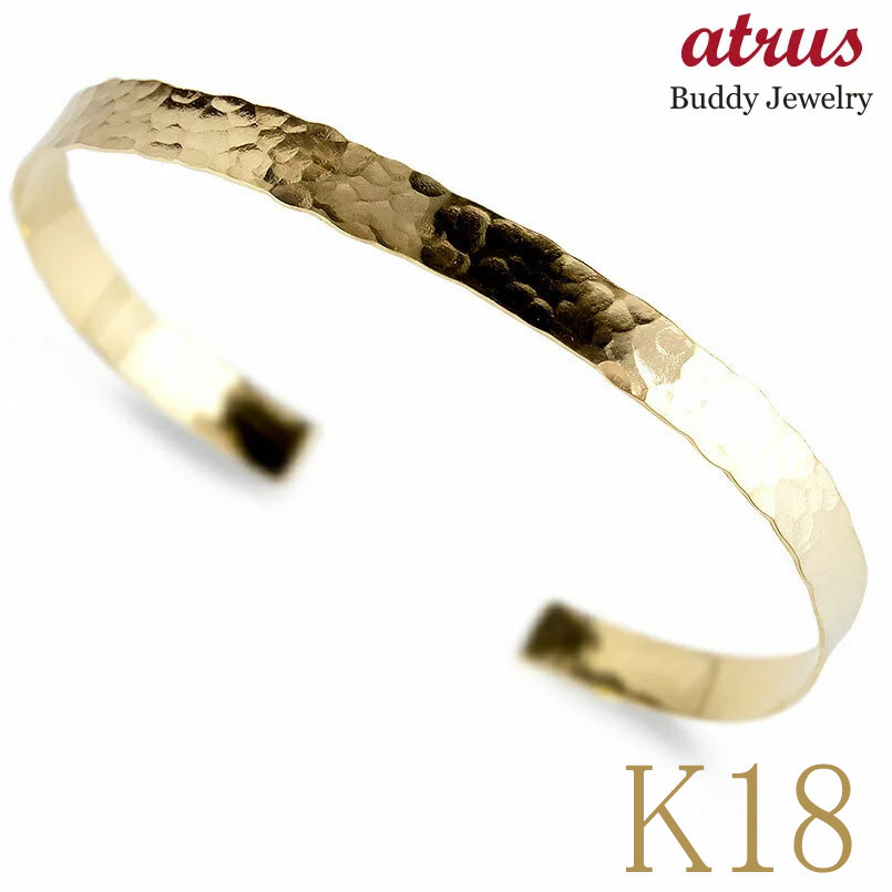 楽天市場】【10%OFFセール】18金 ブレスレット メンズ 鍛造 槌目