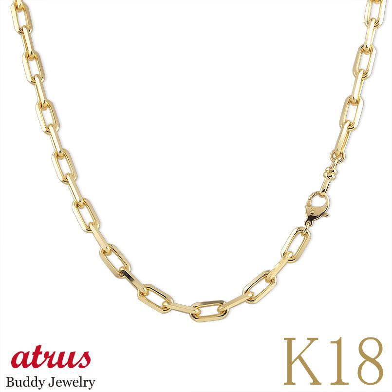 【10%OFFクーポンセール】 18金 ネックレス 18k 50cm ゴールド イエローゴールドk18 カット チェーンだけ チェーンのみ アズキチェーン 太い ミラーノ 地金 ユニセックス|ジュエリー工房アトラス
