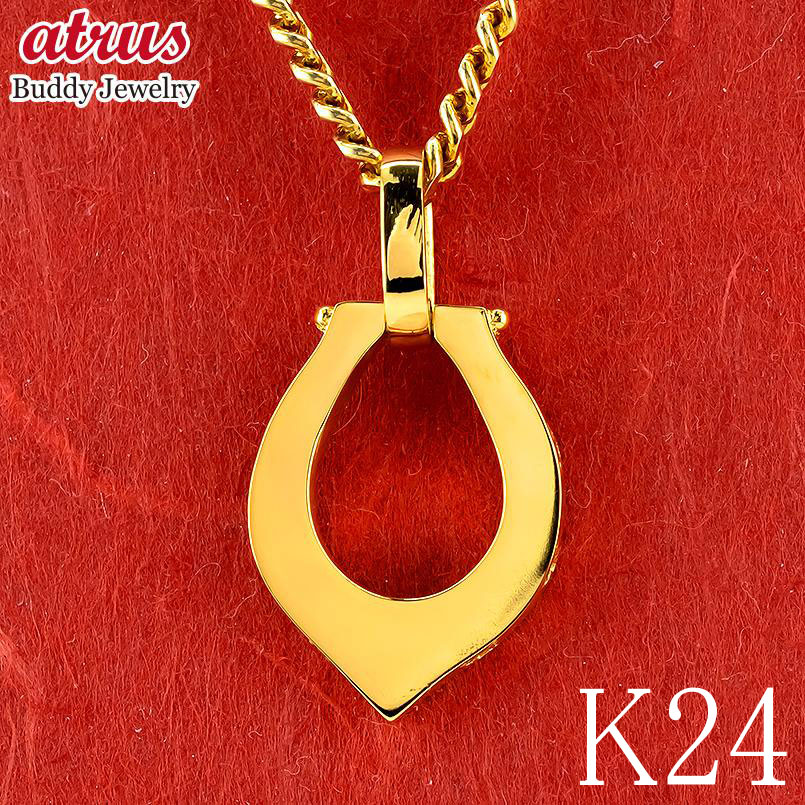 【10%OFFクーポンセール】 24金 純金 ペンダント 馬蹄 喜平用 ダイヤモンド k24 24k｜ジュエリー工房アトラス