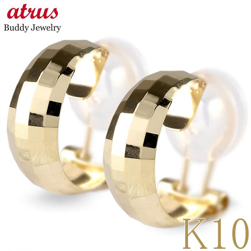 楽天市場】K10 WG YG ツイスト マーキス イヤリング 2P クリップ