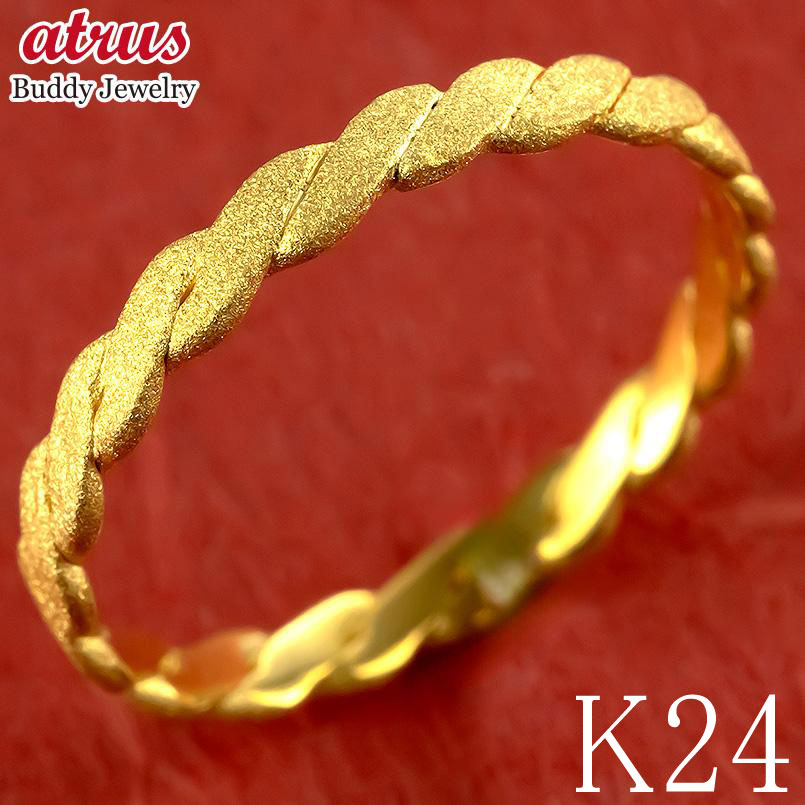 k24 ツイストリング 指輪2.07g 純金保証 k24 ツイストリング 指輪2.07g