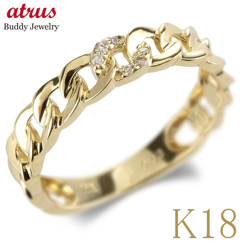 ✨現行・美品✨K18刻印 金ダイヤモンドリング 天然ダイヤモンド ✨現行・美品✨K18刻印 金ダイヤモンドリング 天然ダイヤモンド