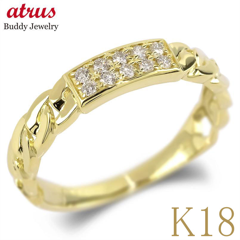 【10%OFFクーポンセール】 婚約指輪 18金 リング 18k レディース ダイヤモンド 喜平 指輪 太め エンゲージリング ゴールド キヘイ イエローゴールドk18 k18|ジュエリー工房アトラス