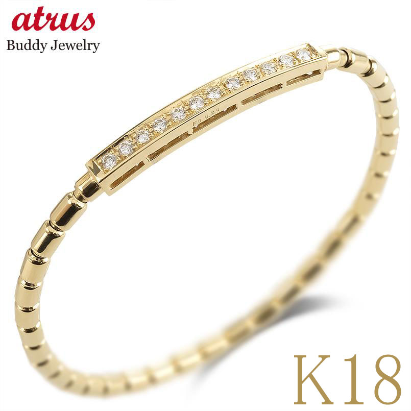 18金ダイヤモンドバングル 楽天市場】ダイヤモンド バングル 0.7ct K18 ゴールド 18金