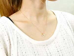 ハワイアンジュエリー イニシャル ネーム ネックレス O ピンクゴールドk18 ペンダント トップ ピンクサファイア アルファベット レディース チェーン 人気 18金 の 送料無料 Printholo Com