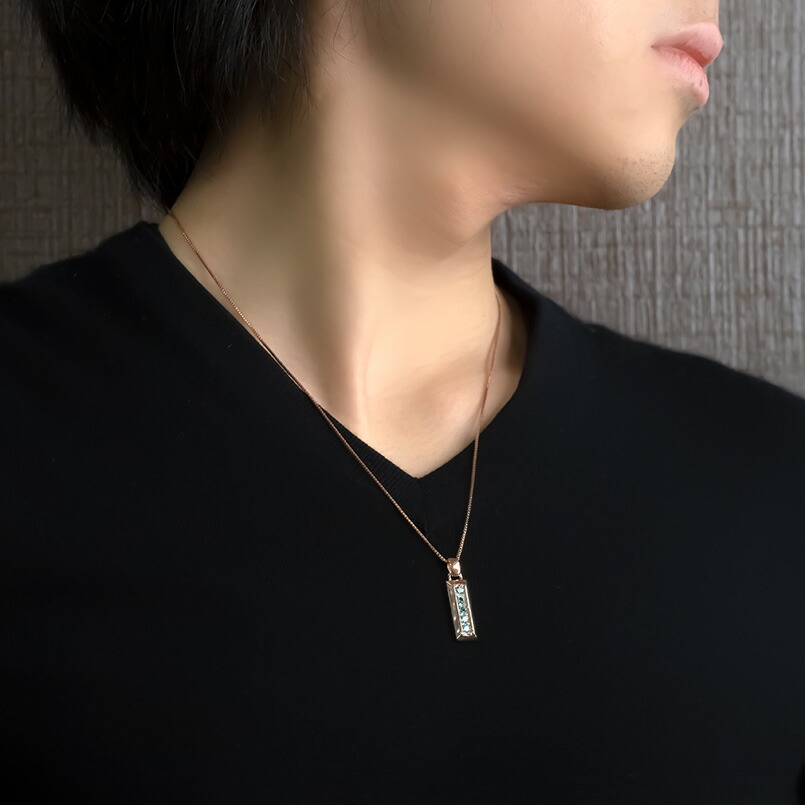 メンズ ゴールド ネックレス 角型 縦長 バーネックレス 選べる天然石 10金 ピンクゴールドk10 10k ペンダントトップ ベネチアンチェーン 男性 宝石 シンプル 人気 男性用 送料無料 65 Off 送料無料