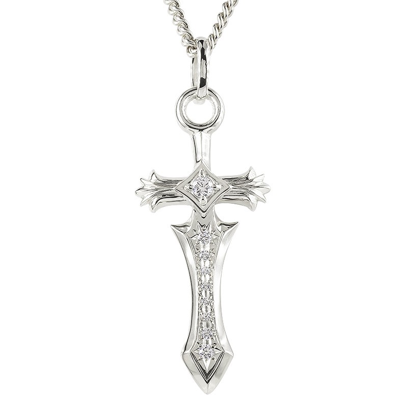 楽天市場 プラチナ ネックレス メンズ 喜平用 キュービックジルコニア 剣 ダガー ソード ペンダント トップ Pt900 チェーン キヘイ 男性 の 送料無料 ジュエリー工房アトラス