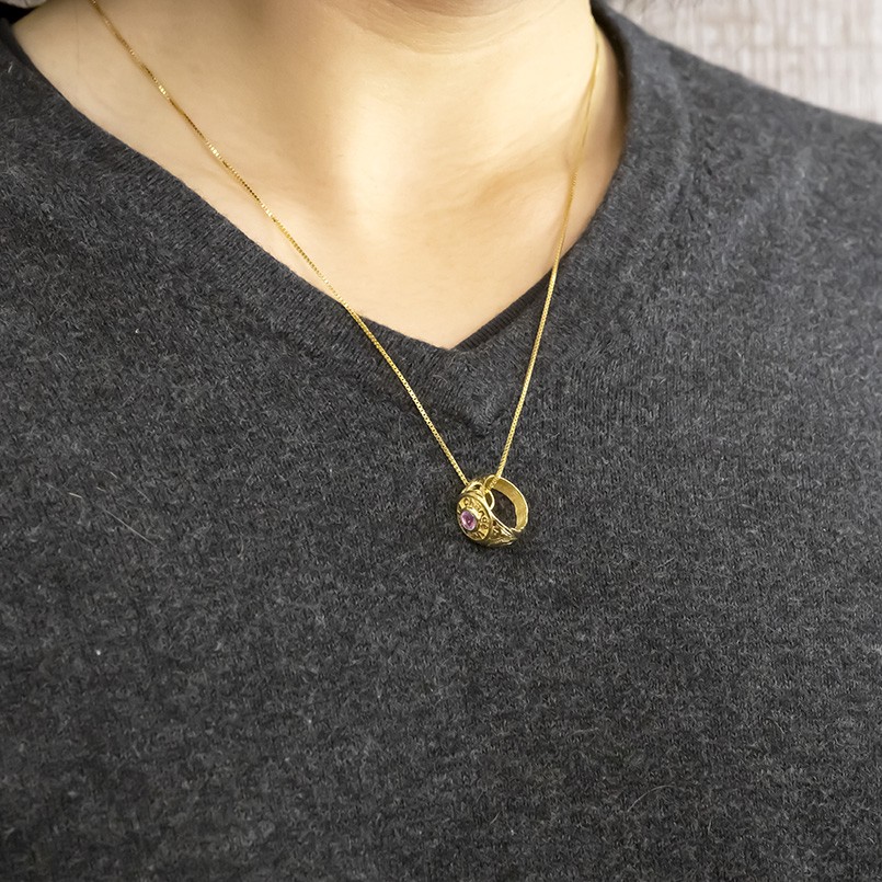 首飾り メンズ ピンクトルマリン もの言う花輪っか 黄みゴールドk10 ハワイアン宝飾品 リングネックレス 大学リング慣行 ペンダント ナンバーワン 丁年 の 貨物輸送無料 衆望 Arcprimarycare Co Uk