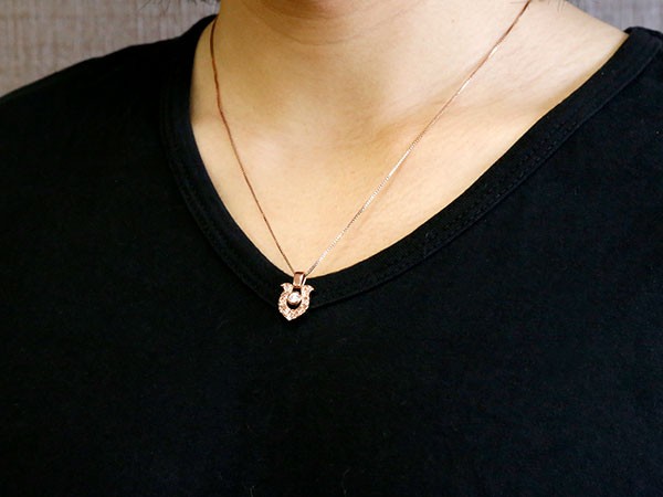 ネックレス メンズ キュービックジルコニア ペンダント トップ ピンクゴールドk10 キュービック 槌目 槌打ち ホースシュー 馬蹄 蹄鉄 バテイ 10金 人気 の 送料無料 Painfreepainrelief Com