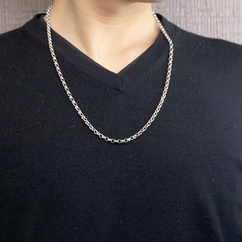 100 安い メンズ 18金 ネックレス チェーンのみ 50cm 60cm ゴールド 18k ホワイトゴールドk18