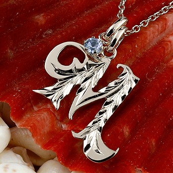 安価 ペンダントトップ プラチナ 送料無料 の 男性 人気 チェーン アルファベット タンザナイト トップ ペンダント M ハワイアン メンズ ネーム イニシャル ハワイアンジュエリー ネックレス Sorif Dk