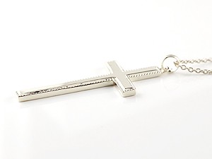 引出物 18金 ネックレス 18k クロス ホワイトゴールドk18 ペンダント