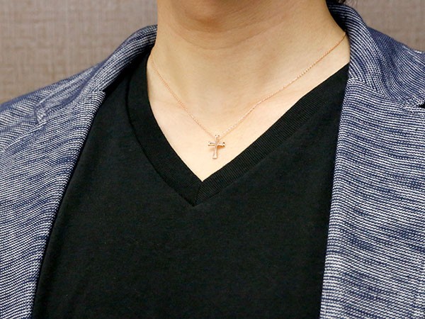 21春夏新作 18金 ネックレス メンズ ペンダントトップ 男性 18k クロス ダイヤモンド ピンクゴールドk18 十字架 シンプル ダイヤ 光 人気 送料無料 Lgbtq ユニセックス 男女兼用 Mosaicsandcorgis Com