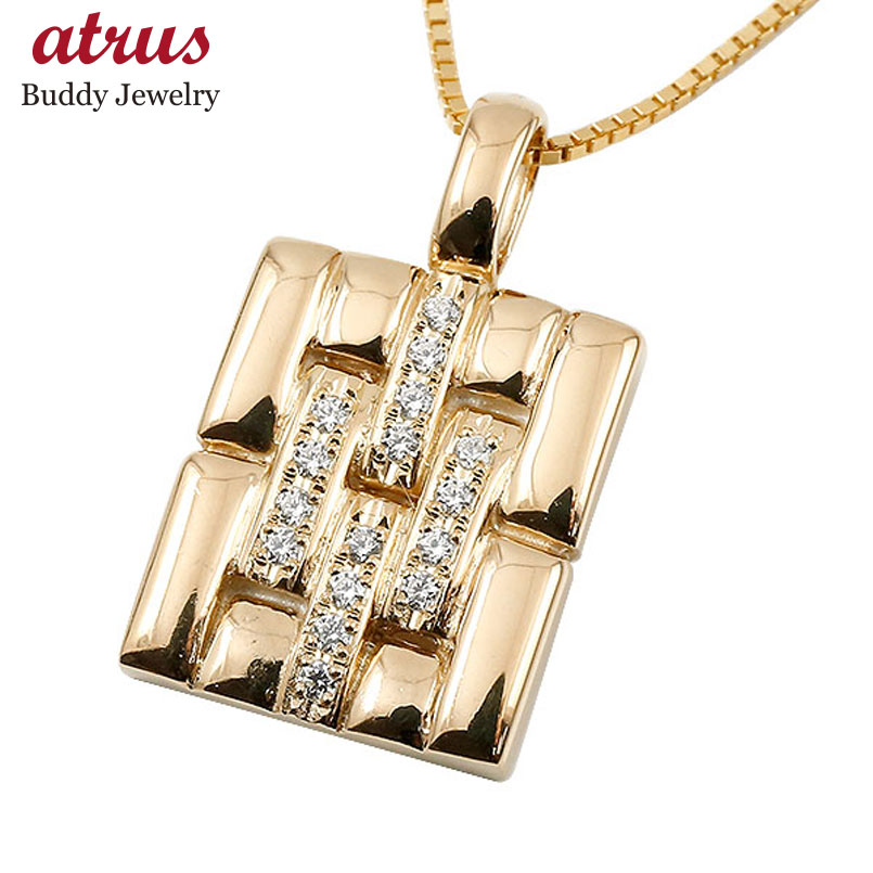 ピンクゴールドk10 時計 トップ メタルバンド ペンダント メンズ の 10金 シンプル ネックレス ダイヤモンド ネックレス 人気 送料無料 送料無料 ジュエリー工房アトラス重厚感のあるメンズネックレス メタルバンド 男性用 ダイヤ の