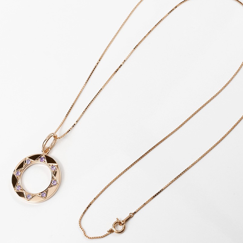 ネックレス アメジスト ピンクゴールドk18 ダンダラ模様 八 ペンダント トップ 18金 ベネチアンチェーン 太陽 富士山 8 縁起数 リング つや消し 送料無料 Lgbtq ユニセックス 男女兼用 人気 Painfreepainrelief Com