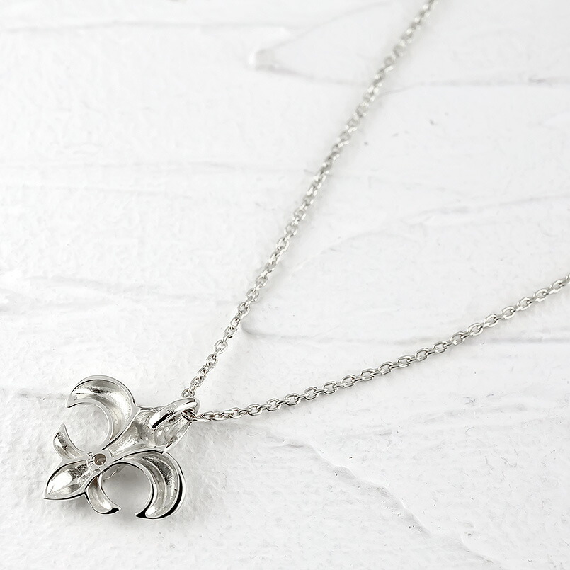 セットして プラチナ ペンダントトップ 男性 チェーン フルール ド リス 百合 シンプル 送料無料 人気 ジュエリー工房アトラス ネックレス メンズ ダイヤ ダイヤモンド ユリの紋章 Pt900 めポイント