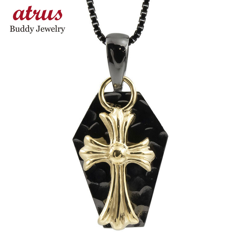 楽天市場】18金 ペンダント トップ 黒 ブラック オニキス