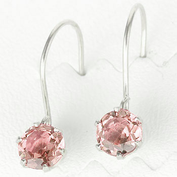 ピアス 手作り 10月誕生石 宝石 人気 メンズ 天然石 宝石 プラチナ 揺れるピアス ピアス メンズ ピンクトルマリン ピアス 10月誕生石 フック ピアス 大粒 天然石 男性用 宝石 揺れるピアス 送料無料 ジュエリー工房アトラス