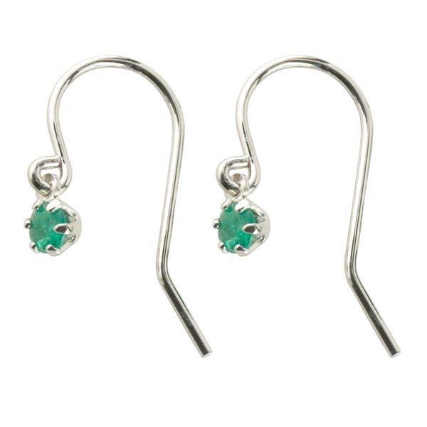 メンズ ボーイズ ベストアクセサリー オリジナルジュエリー 揺れるピアス メンズジュエリー アクセサリー 18金 宝石 エメラルドピアス ホワイトゴールドk18フックピアス5月の誕生石エメラルド 男性用 揺れるピアス ピアス 送料無料 ジュエリー工房アトラス ピアス 送料