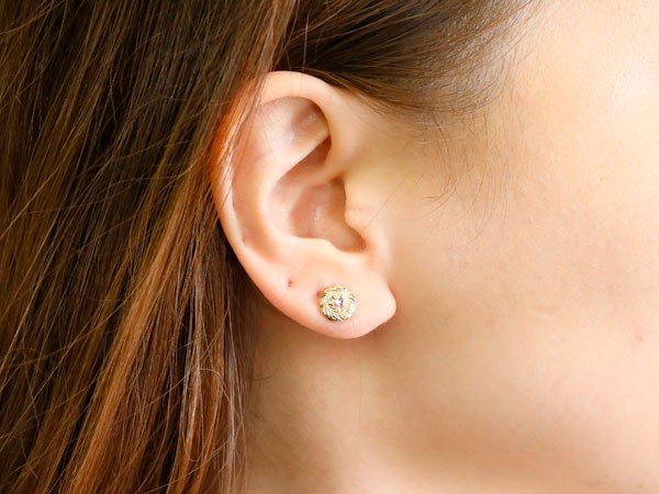 ハワイアン宝飾品 18現なまピアス メンズ 片耳 ハワイアン イエローゴールドk18 ラウンド 銭財鋳型 ピアス スタッドピアス ピンクトルマリン ファーストベースピアス の 貨物輸送無料 ポピュラリティー Newbyresnursery Com