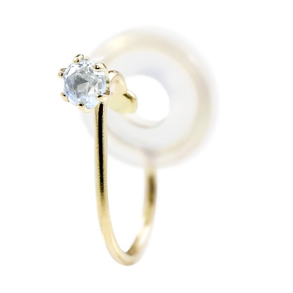 メンズ メンズ 人気 宝石なし イヤリング ピアス クリップ式 ブルームーンストーン メンズ 手作り シリコン ピアス 片耳 イヤリング イエローゴールドk18 ノンホールピアス クリップ式 メンズ18金 送料無料 ジュエリー工房アトラス